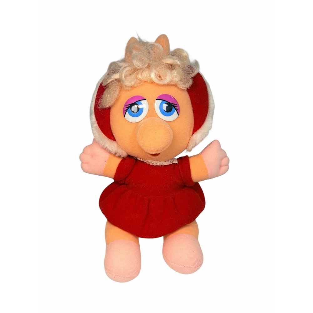 Vintage 1987 Jim Henson Baby Miss Piggy The Muppets 80's Toy Plush 9"‎